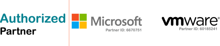 Microsoft and VMware authorised partner logos